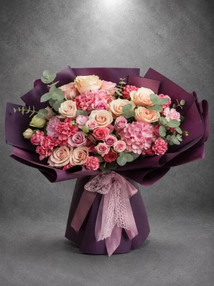 Buca Çiçekçi Ortanca ve Gül Buketi BKT0050