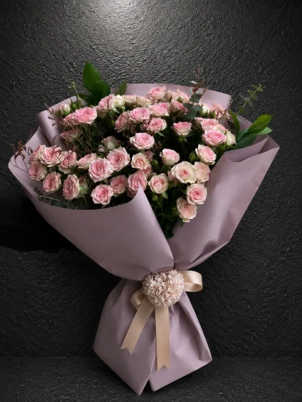 Lila Çardak Gül Buketi. Buca Çiçekçi. BKT0087