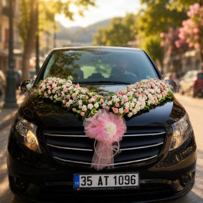 Pembe Düşler Gelin Arabası Süsleme WED4-0001