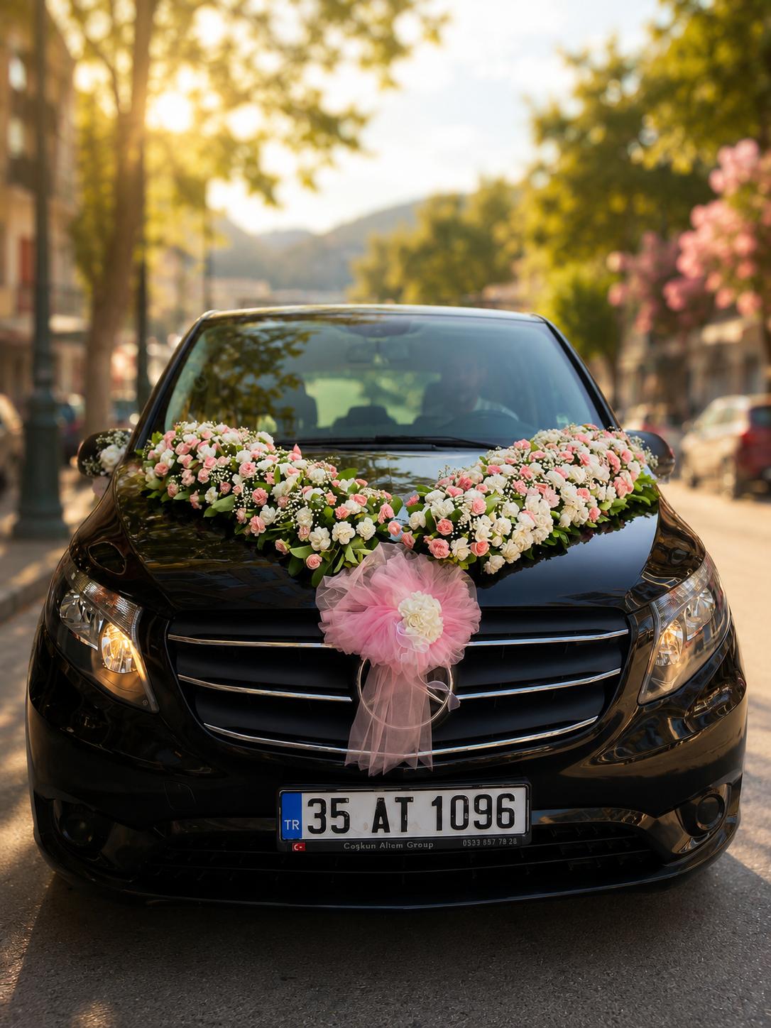 Pembe Düşler Gelin Arabası Süsleme WED4-0001 Pembe Düşler Gelin Arabası Süsleme WED4-0001